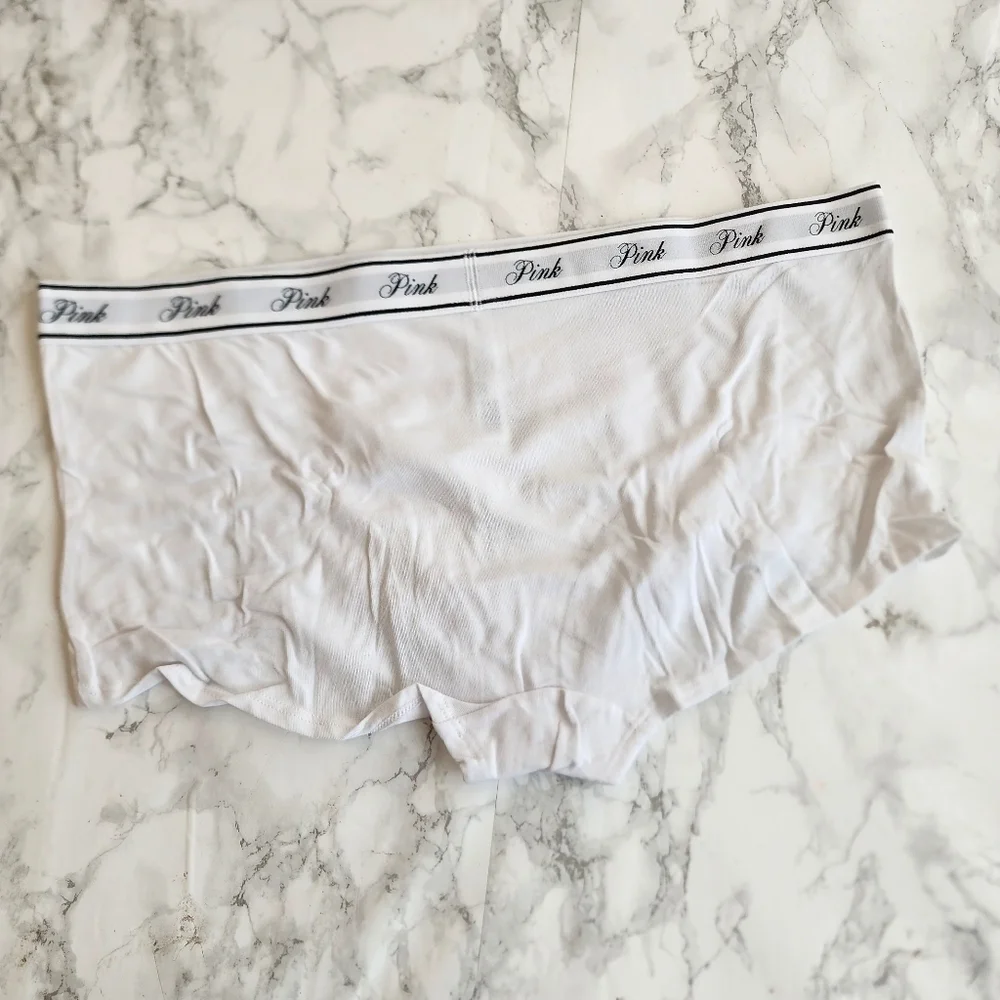 Victoria's Secret Pink 5-Pack Logo Cotton Shortie Panties Boy Short Pack  XL